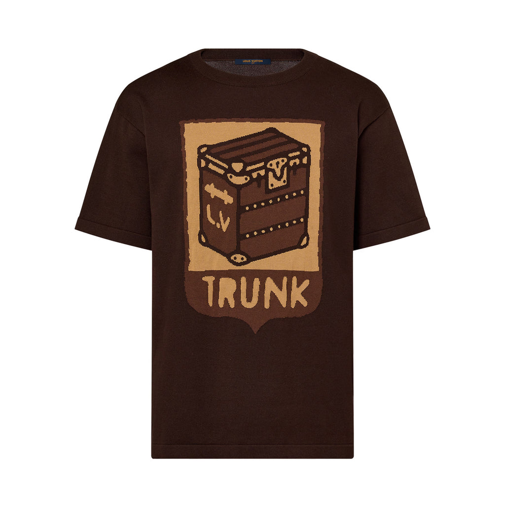 Louis Vuitton Men's Summer Solid Color Casual Short Sleeve Cotton Loose Intarsia Crewneck T-shirt #75625