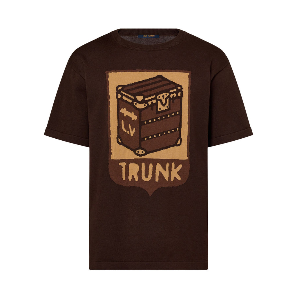 Louis Vuitton Men's Summer Solid Color Casual Short Sleeve Cotton Loose Intarsia Crewneck T-shirt #75625