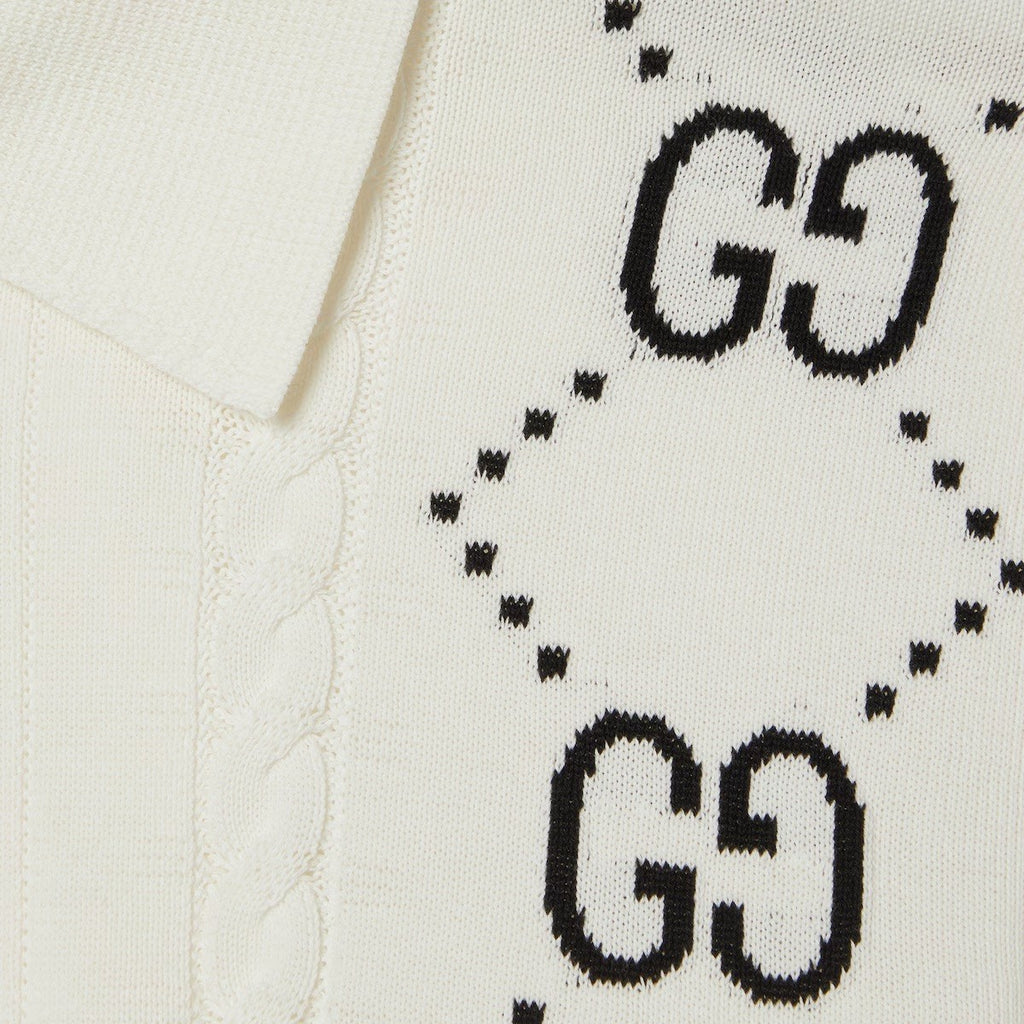 Gucci Men's Summer Logo Appliqué Knit Short Sleeve Polo Shirt T-Shirt #72545