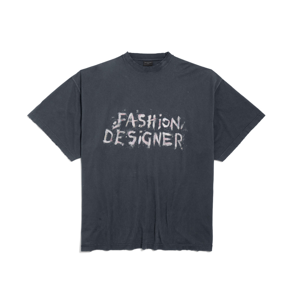 Balenciaga Men's Women's Summer Fashion Designer Faded Solid Color Round Neck Plain Knit Loose Short Sleeve T-Shirt Ngvp #1367