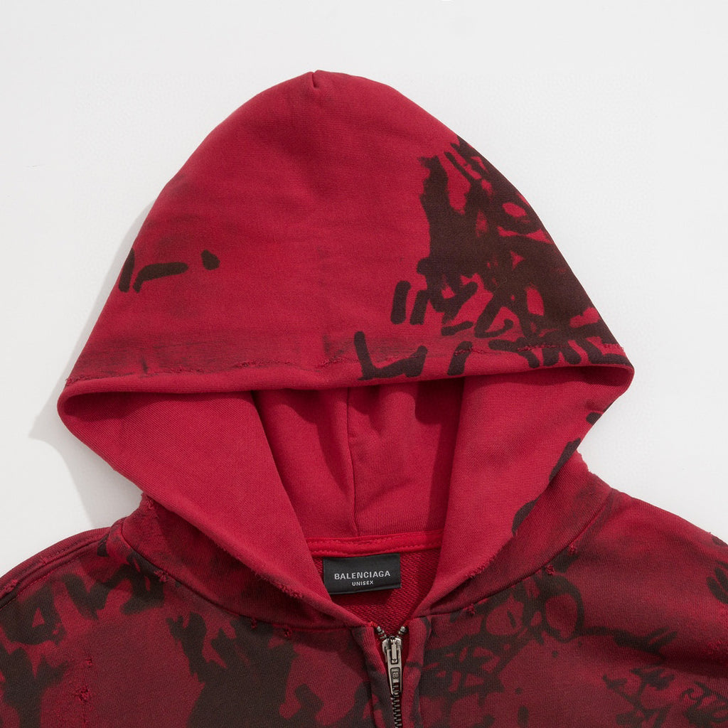 Balenciaga Skater Zip Up Hoodie Medium Fit Baggy Sweatpants Ngvp #6481