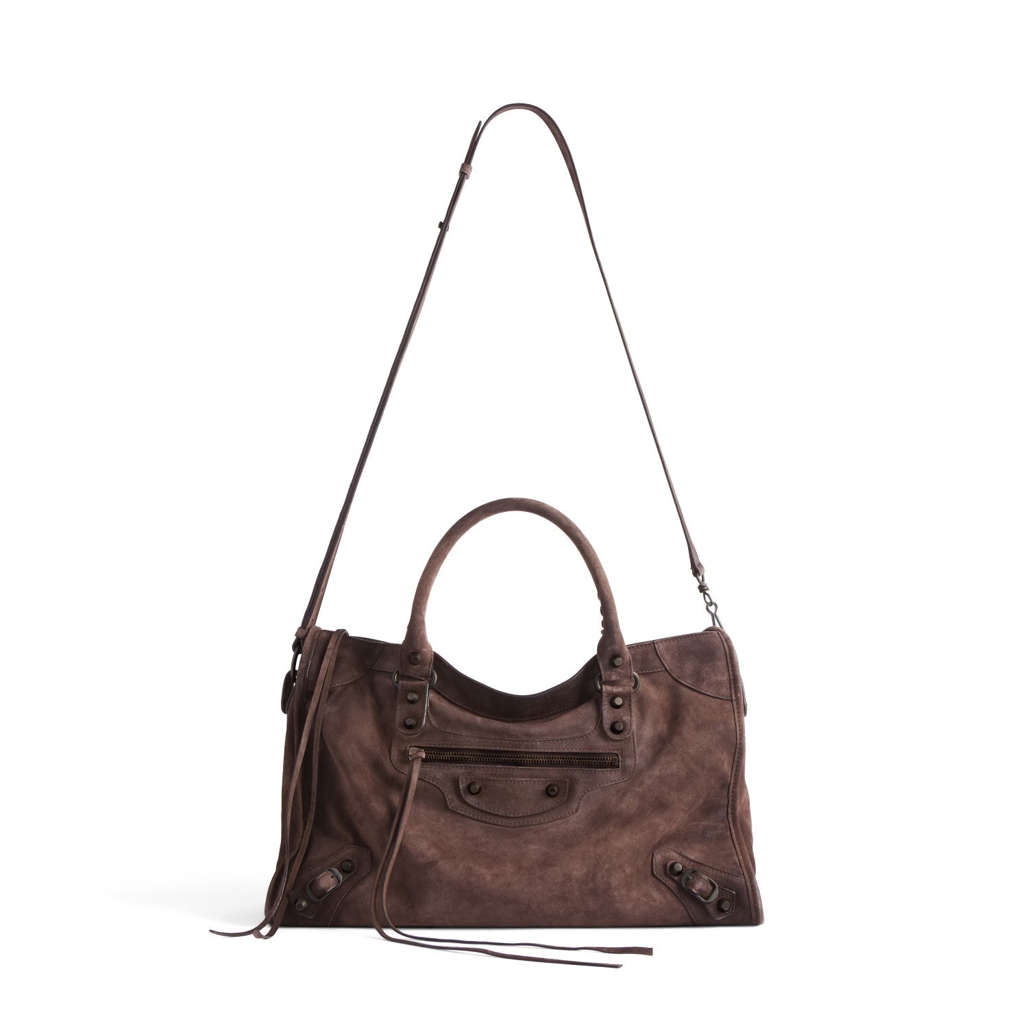 Balenciaga LE CITY Medium Handbag Women's Fashion Luxury Solid-Colour Suede Tote Bag Crossbody Bag Bags 8230582AB2A1143 Ngvp #2434