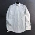 Tom Ford Men's Fashion Classic Notched Lapel Single-Breasted Premium Business Suit French Cuffs Dress Shirt #78943
