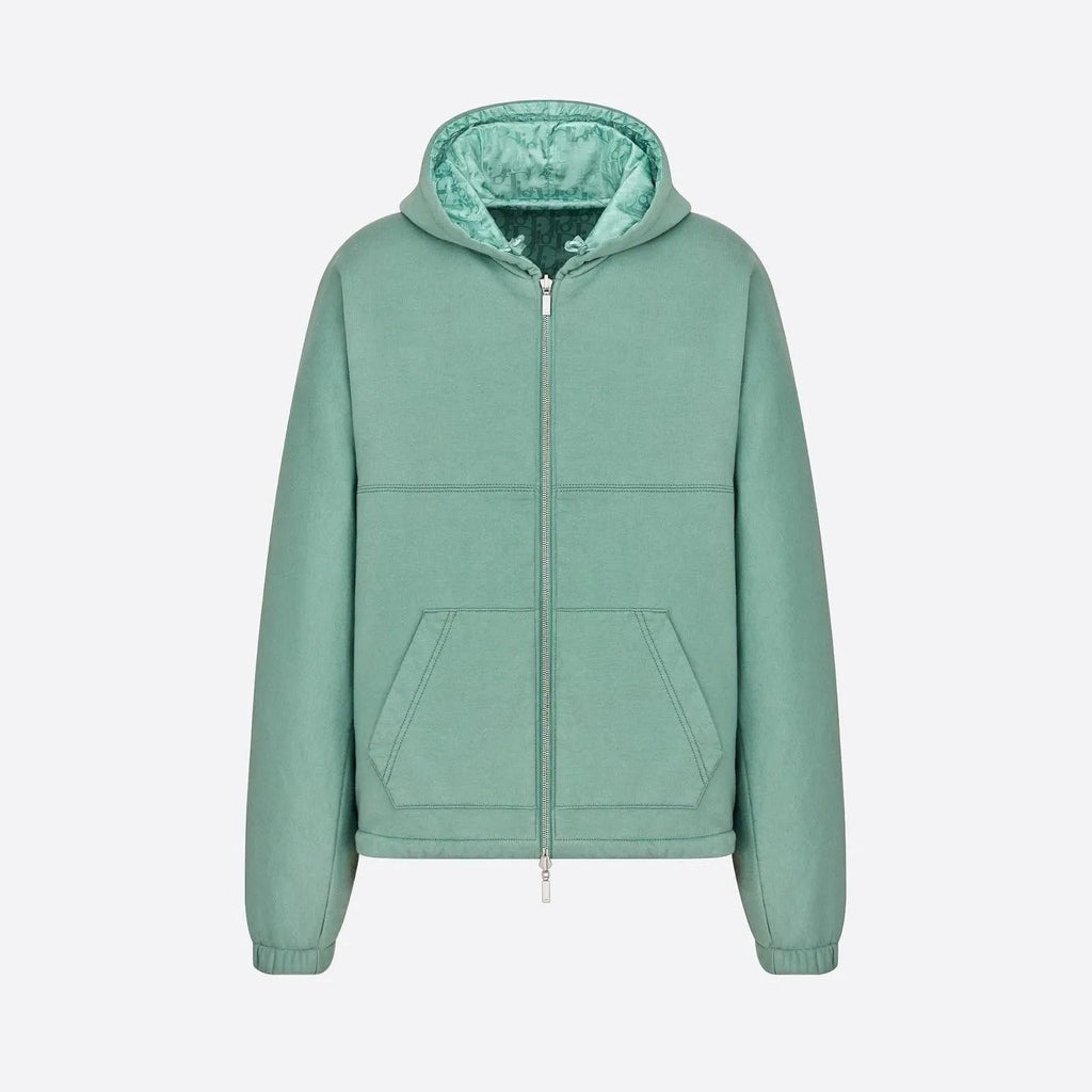 DIOR Men's Spring Autumn Solid Colour Letter Printed Reversible Wearable Zip Hooded Long Sleeve Jacket #76629