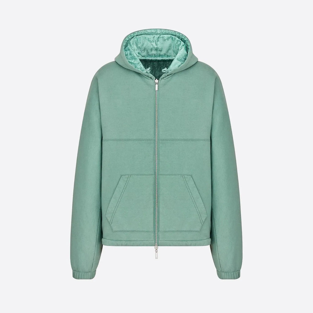 DIOR Men's Spring Autumn Solid Colour Letter Printed Reversible Wearable Zip Hooded Long Sleeve Jacket #76629