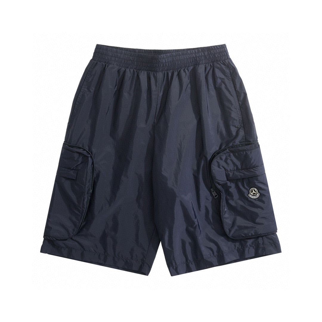 Moncler x Mercedes-Benz By Men's Summer Solid Color Nylon Foldable Storage Shorts #76575