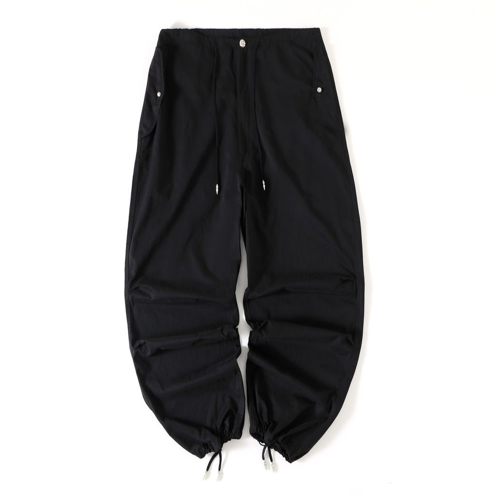 Chrome Hearts Men's Women's Spring And Summer Solid Color Wide Leg Loose Pants Drawstring Metal Button Retro High Street Casual Pants Ngvp #8294