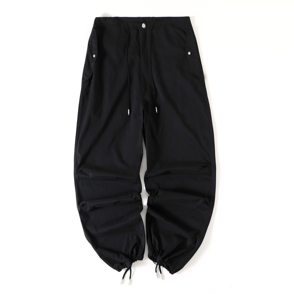 Chrome Hearts Men's Women's Spring And Summer Solid Color Wide Leg Loose Pants Drawstring Metal Button Retro High Street Casual Pants Ngvp #8294