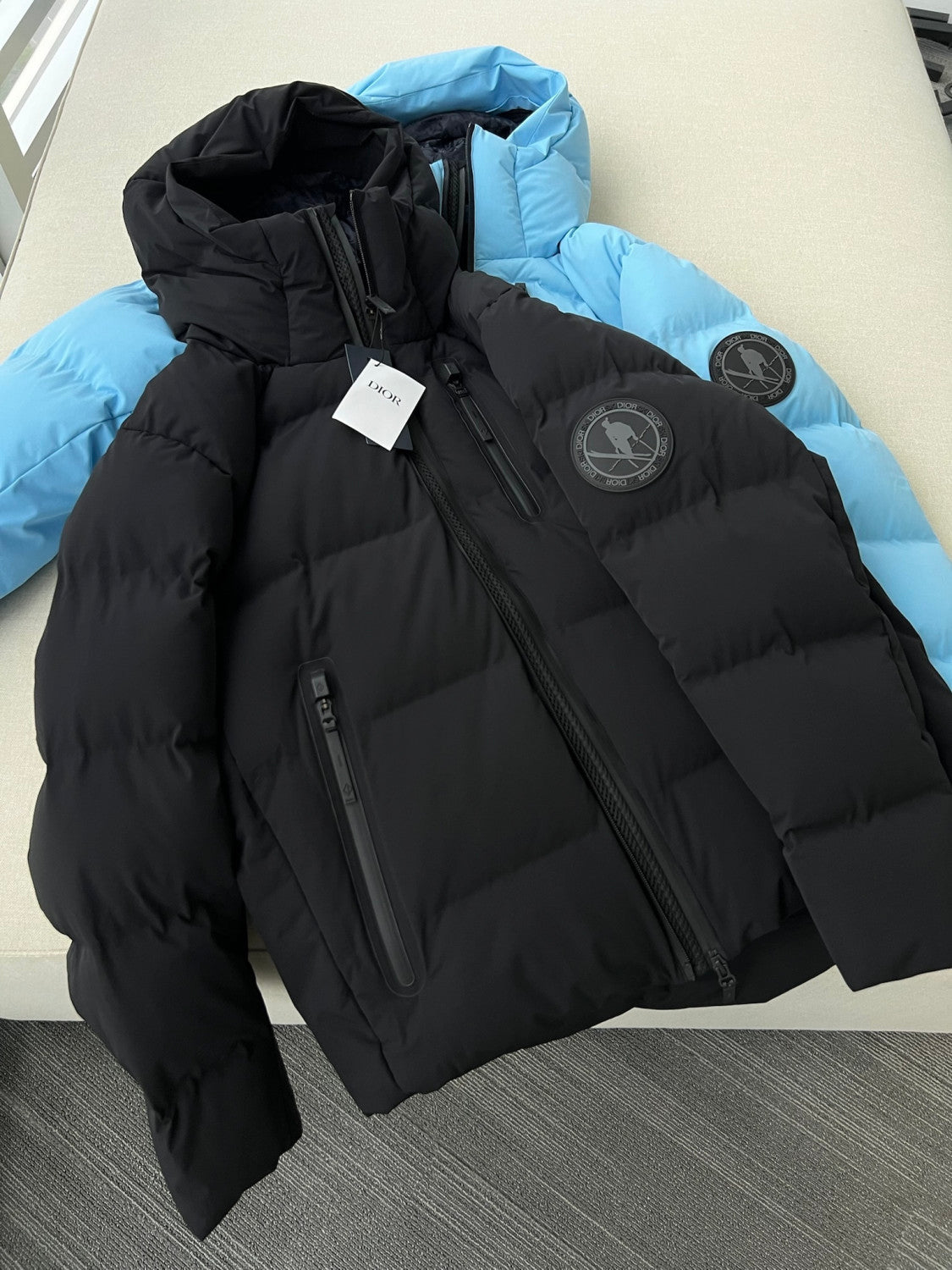 Dior x Descente x Peter Doig Light Blue Puffer Coat #334553