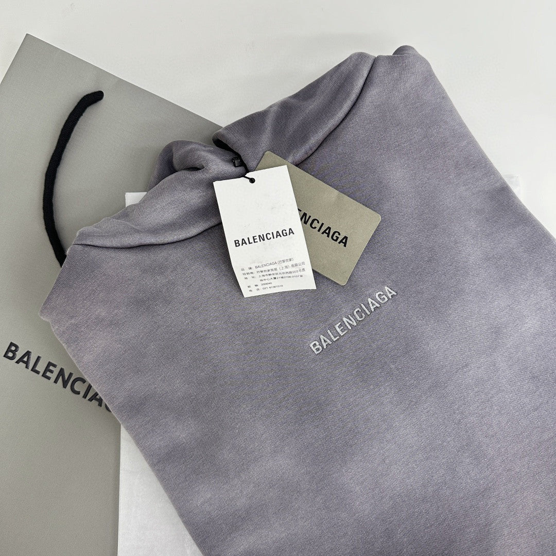Balenciaga Washed Tie-Dye Hooded Sweatshirt Pullover #96232