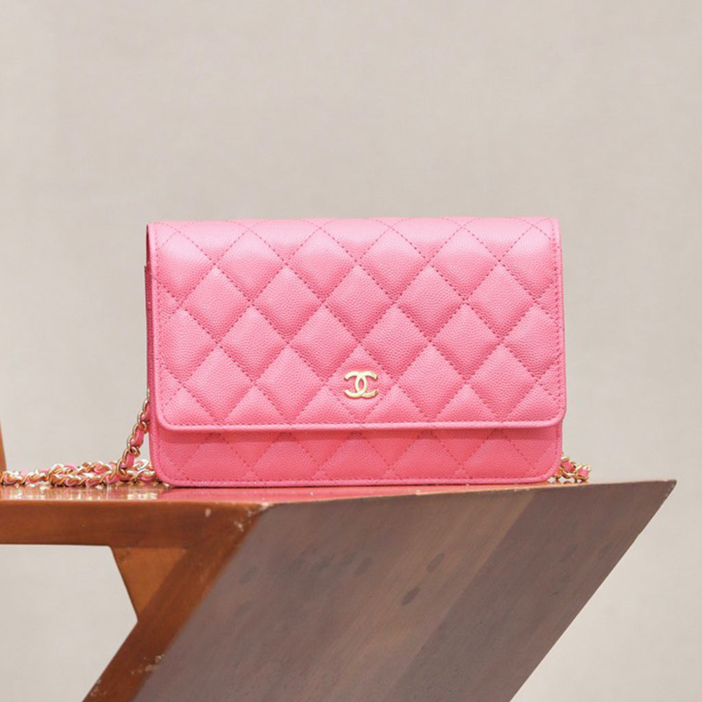 Chanel Woc Diamond Lattice Gold Logo Caviar Leather Chain Crossbody Bag Luxury Temperament Exquisite Women's Bag Bags  #81645