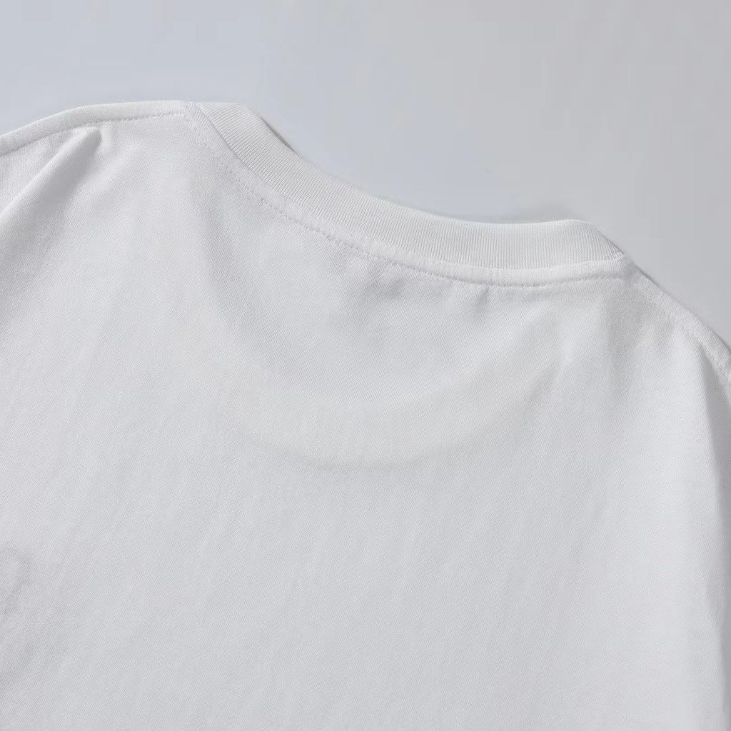 Loewe Men's and Women's Solid Color Embroidered Logo Print Round Neck Cotton Short Sleeve T-Shirt #77814