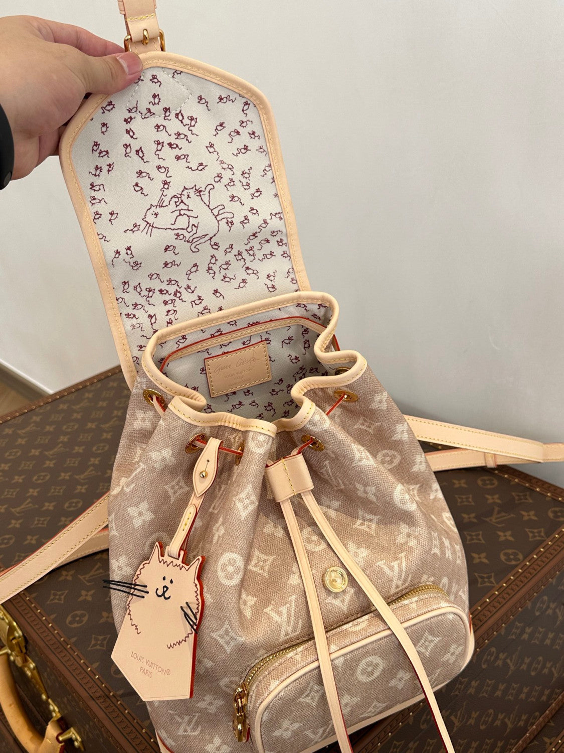 Louis Vuitton Women's Montsouris Small Backpack Meowgram Pattern M15135 #333211