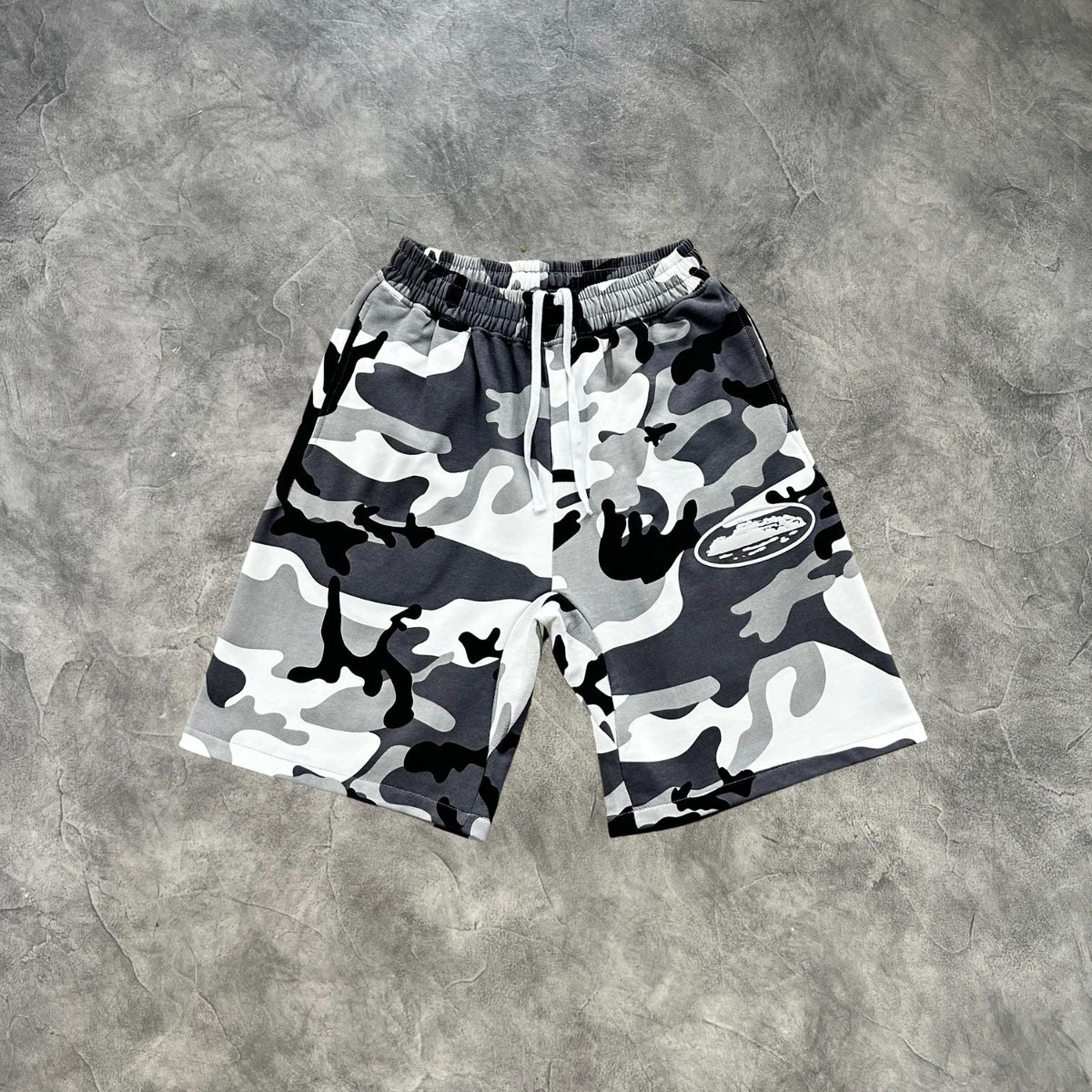 Corteiz Zip-Up Shorts Set Arctic Camouflage