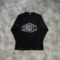 Corteiz Sophomore Raglan Long Sleeves T-Shirt Black