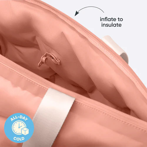 Owala The Cloud Inflatable insulation. Packs flat. 16L capacity Rosewood