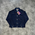Corteiz Frayed Denim Jacket Navy