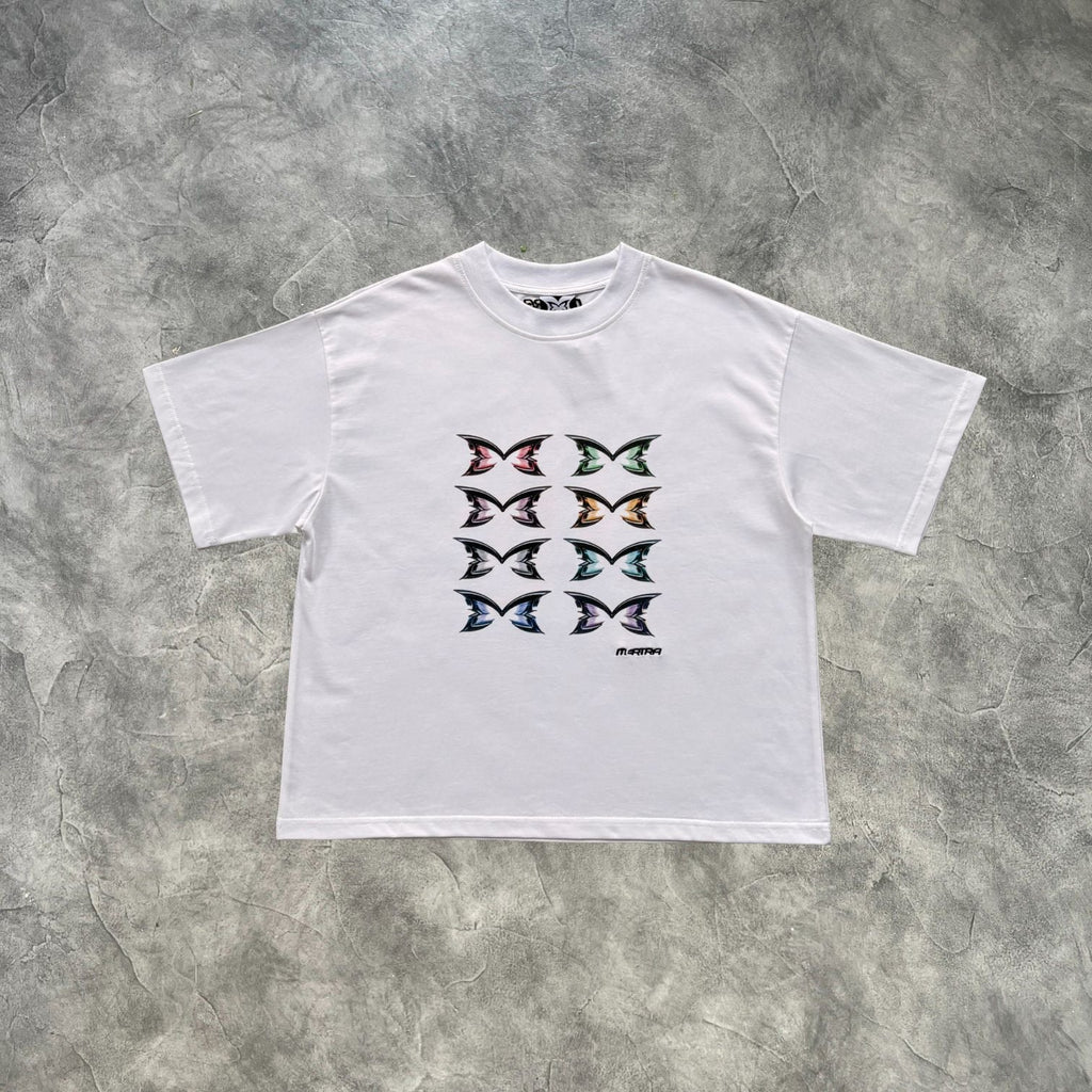 Mertra Stacked Logo T-Shirt White