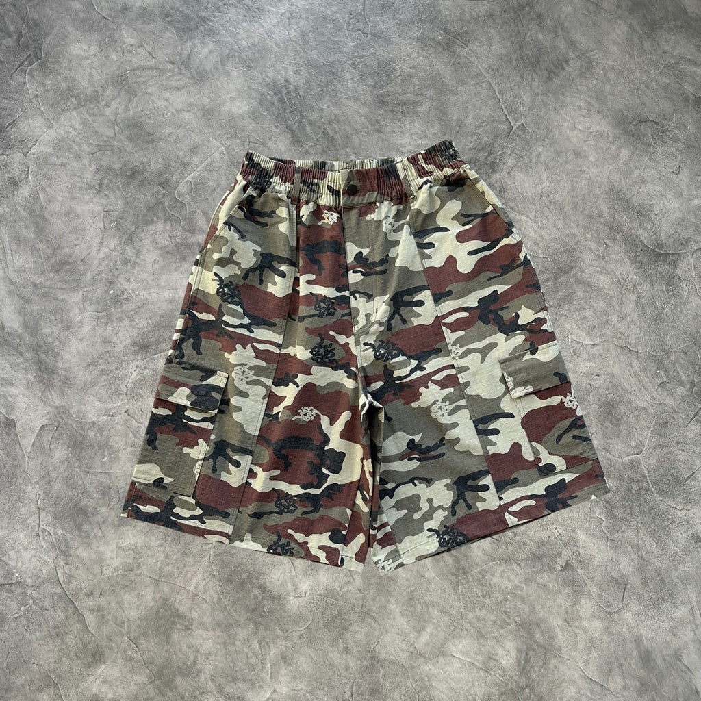 Mertra Cargo Shorts Yellow Camouflage