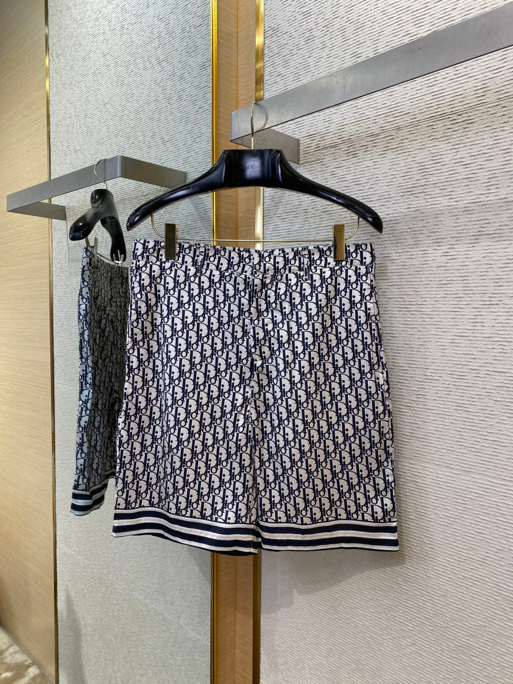Dior Men's Summer Oblique Print Logo Pattern Short Sleeve Shirt Straight Shorts Set Comfortable Popular Wear Versatile Set Suit #81231