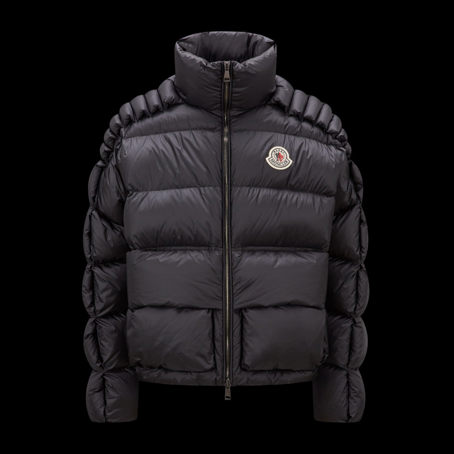 Moncler Men's And Women's Models Winter Black Zip Dofa Short Puffer Down Jacket #97543