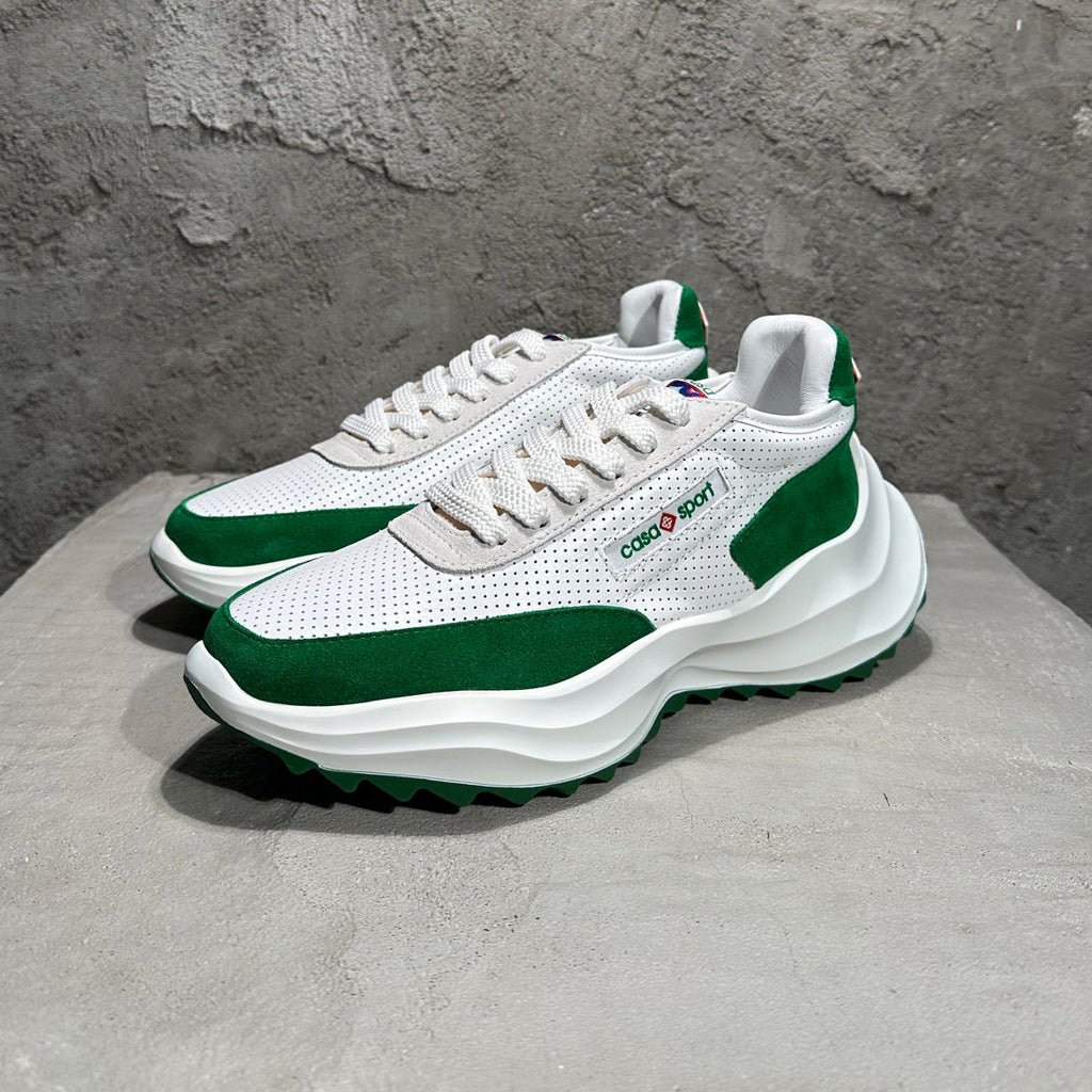 Casablanca Men's And Women's Spring/Fall Fashion Casual Round Toe Lace Up Breathable Leather Thick Sole Low Top Sneakers Shoes #78791