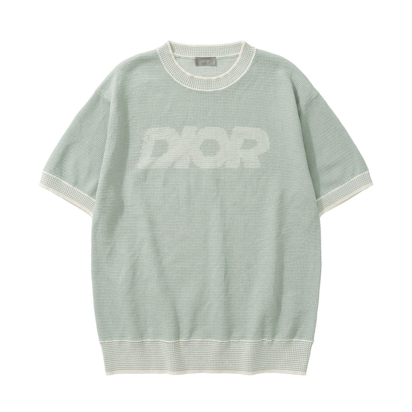 Dior Men's Summer Logo Print Round Neck Cotton Knit Short Sleeve T-Shirt #99691