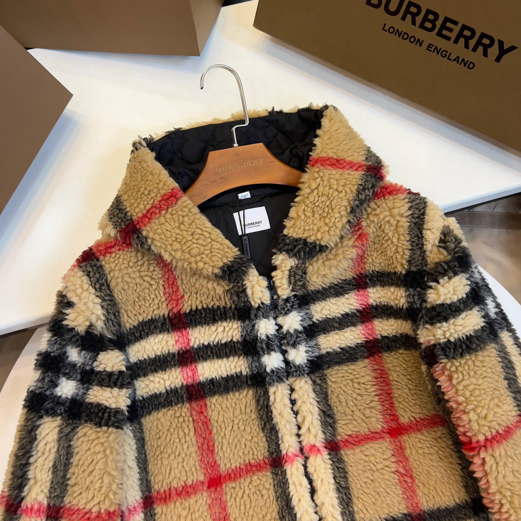 Burberry Check Fleece Hooded Jacket #96751
