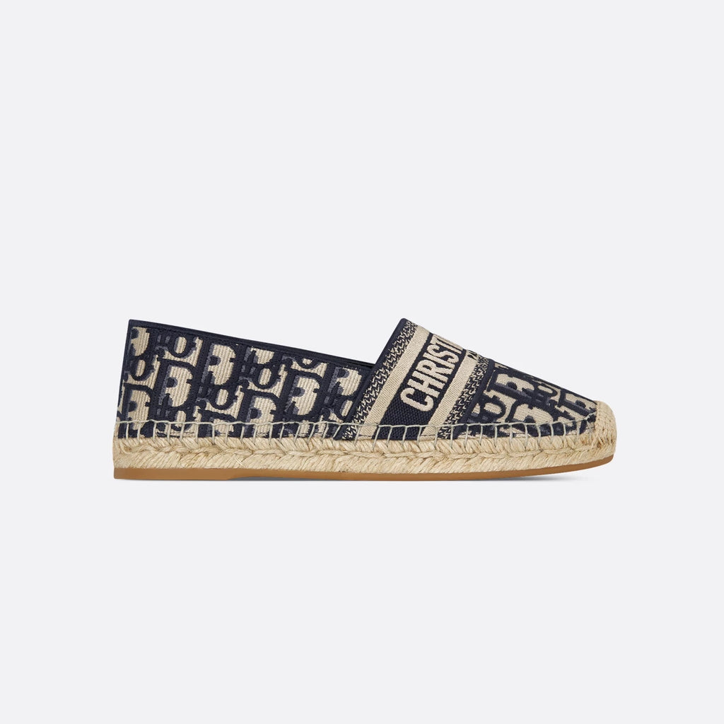 Dior Granville Women's Alphabet Printed Comfortable Knitted Straw Shoes Casual Single Shoes #76298