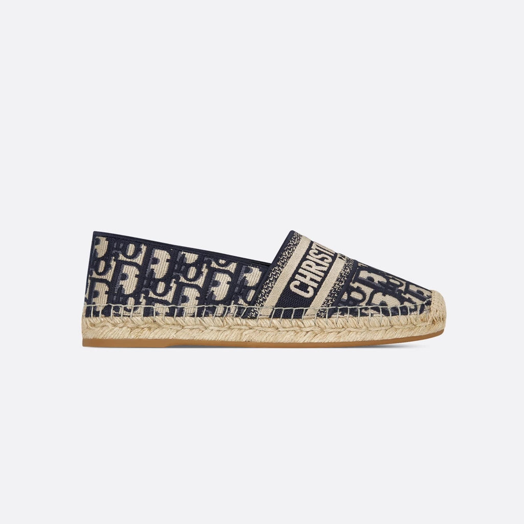 Dior Granville Women's Alphabet Printed Comfortable Knitted Straw Shoes Casual Single Shoes #76298