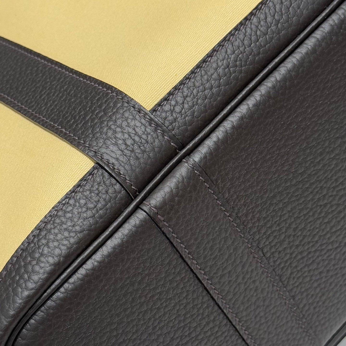 Hermes Garden Party 30 Women's Silver Buckle Colour Blocking Canvas and Calfskin Tote Bag Bags #76891