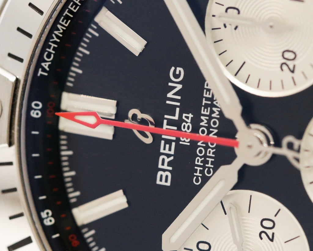 Breitling Butterfly BuckleRoller BeadOne-PieceSleekChamfered Longitudinal Brushed Case Men's Watches Accessories Jewelry #89624
