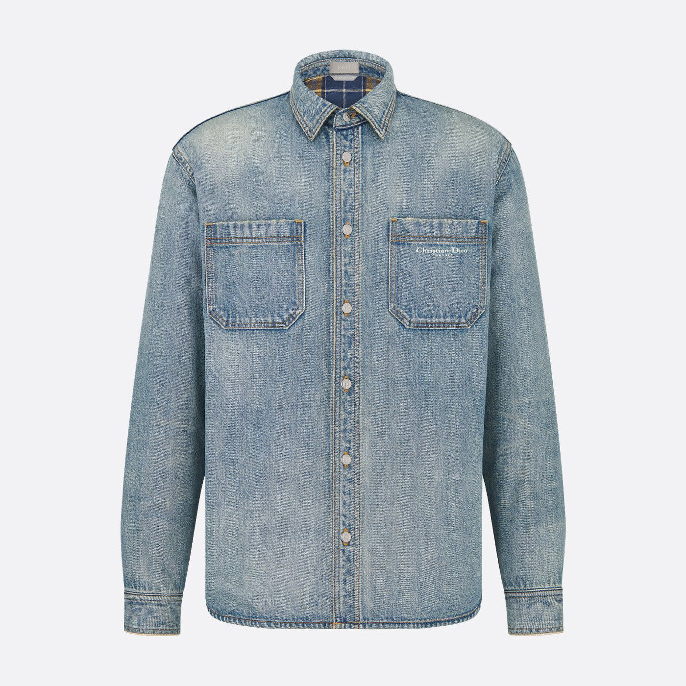 Dior Men's Spring And Fall Solid Color Embroidered Letters Single Breasted Long Sleeved Denim Jacket Jeans Pants Set Suit #74986