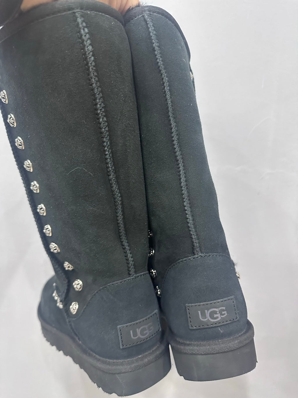 Chrome Hearts x UGG Men's And Women's Retro Color Block Heavy Duty Studded Snow Boots Winter High Top Boots Casual Shoes #81468
