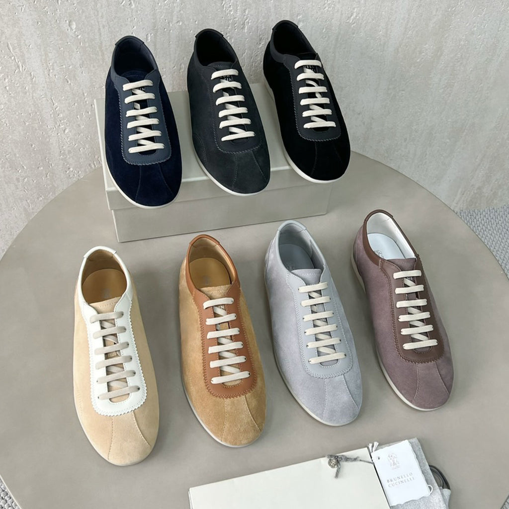 Brunello Cucinelli  Men's Spring Summer Fashion Lace Up Sneakers Fashion High Street Comfortable Casual Flat Sports Shoes #76432