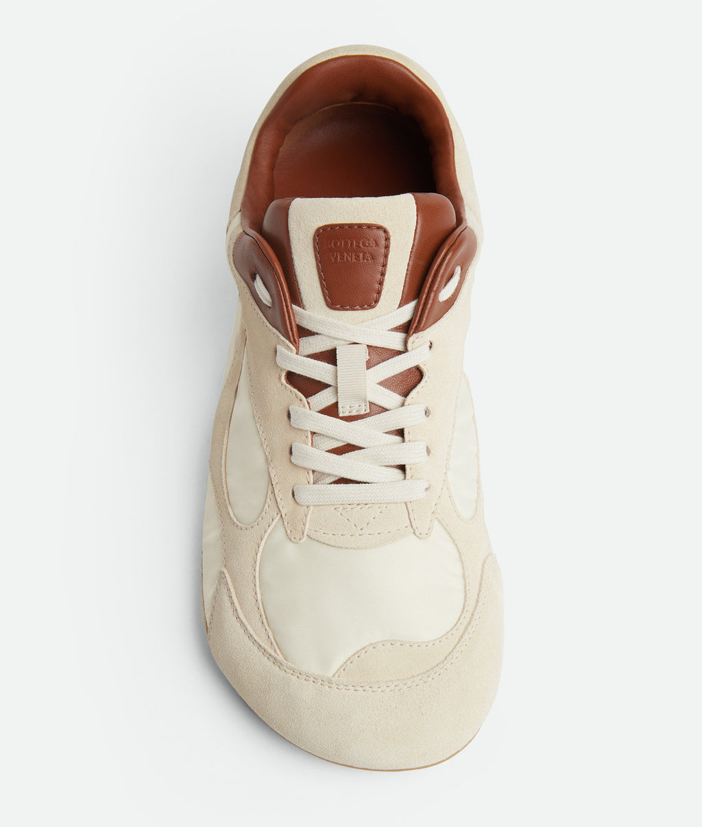 Bottega Veneta Women's Orbit Flash Sneakers Four Seasons Retro Low Top Round Toe Lace Up Color Blocking Casual Shoes Ngvp #1958