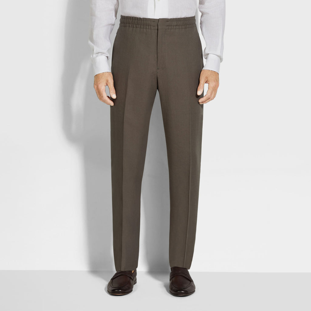 Ermenegildo Zegna Oasi Lino Oasis Linen Trousers Men's Spring And Summer Fashion Casual Comfortable Straight Trousers  Pants Ngvp #1575