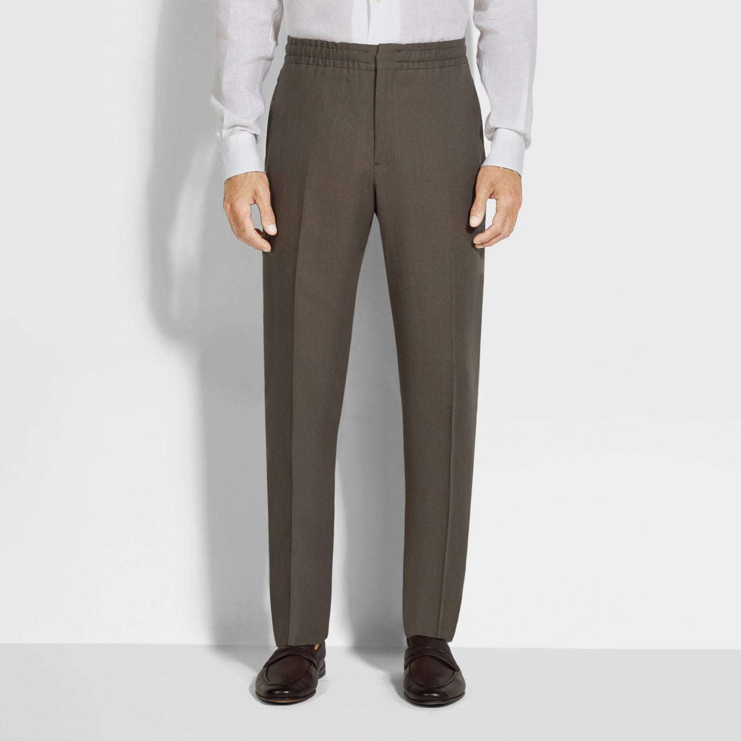Ermenegildo Zegna Oasi Lino Oasis Linen Trousers Men's Spring And Summer Fashion Casual Comfortable Straight Trousers  Pants Ngvp #1575