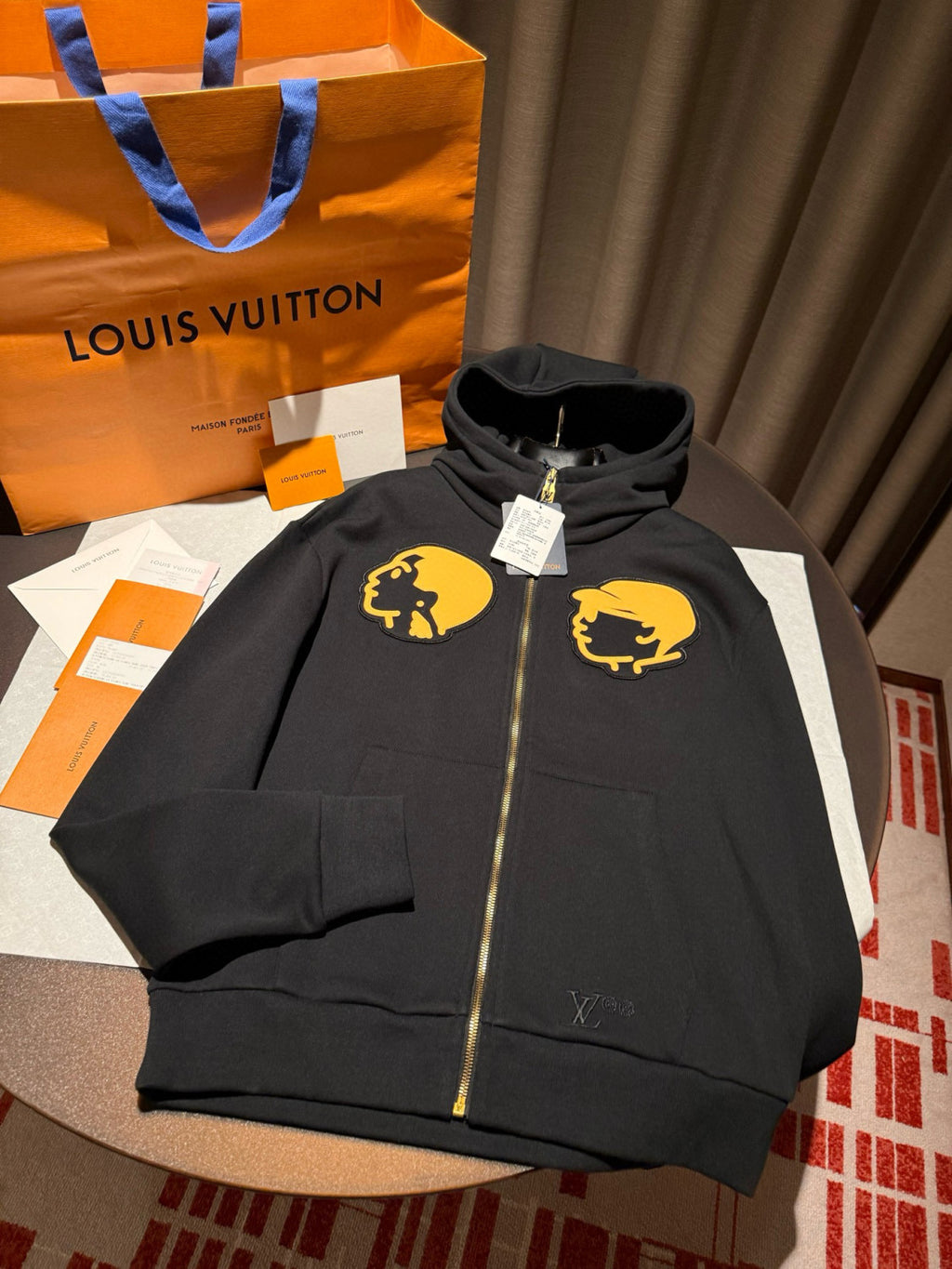 Louis Vuitton Men's And Women's Spring/Autumn Fashion Casual Character Pattern Zipper Hooded Long Sleeved Sweatshirt Jacket #78227