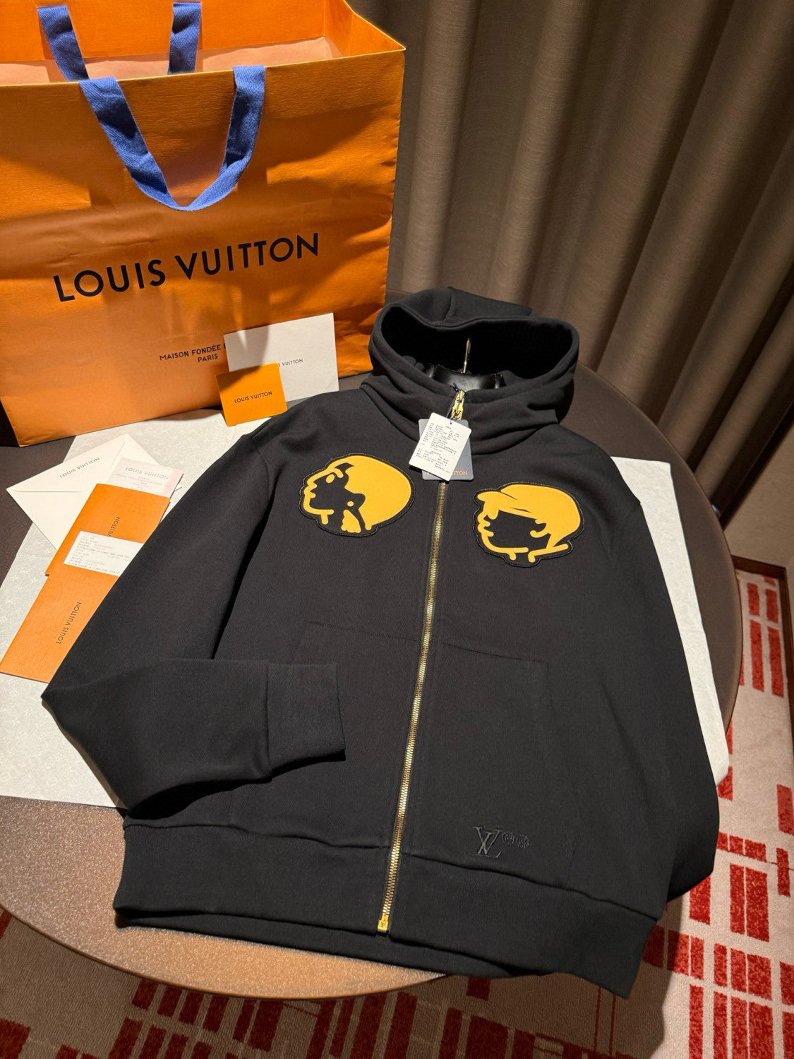 Louis Vuitton Men's And Women's Spring/Autumn Fashion Casual Character Pattern Zipper Hooded Long Sleeved Sweatshirt Jacket #78227