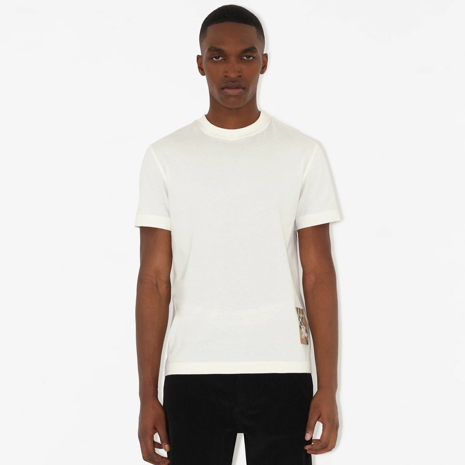 Burberry Men's Summer Embroidered Logo Round Neck Cotton Short Sleeve T-Shirt #75264