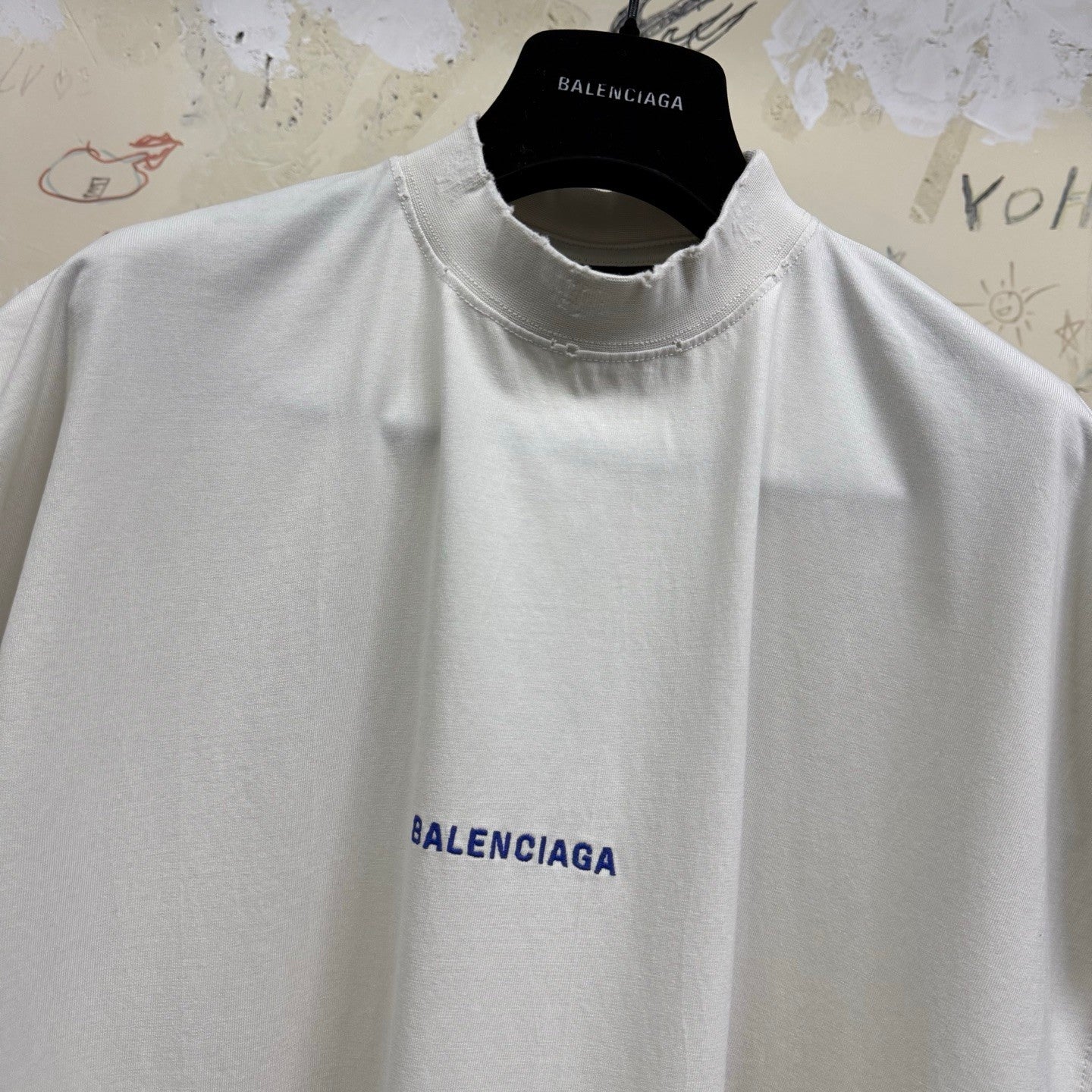 Balenciaga Men's Summer Solid Color Embroidered Letter Print Cotton Crew Neck Sleeveless Top T-Shirt #77489