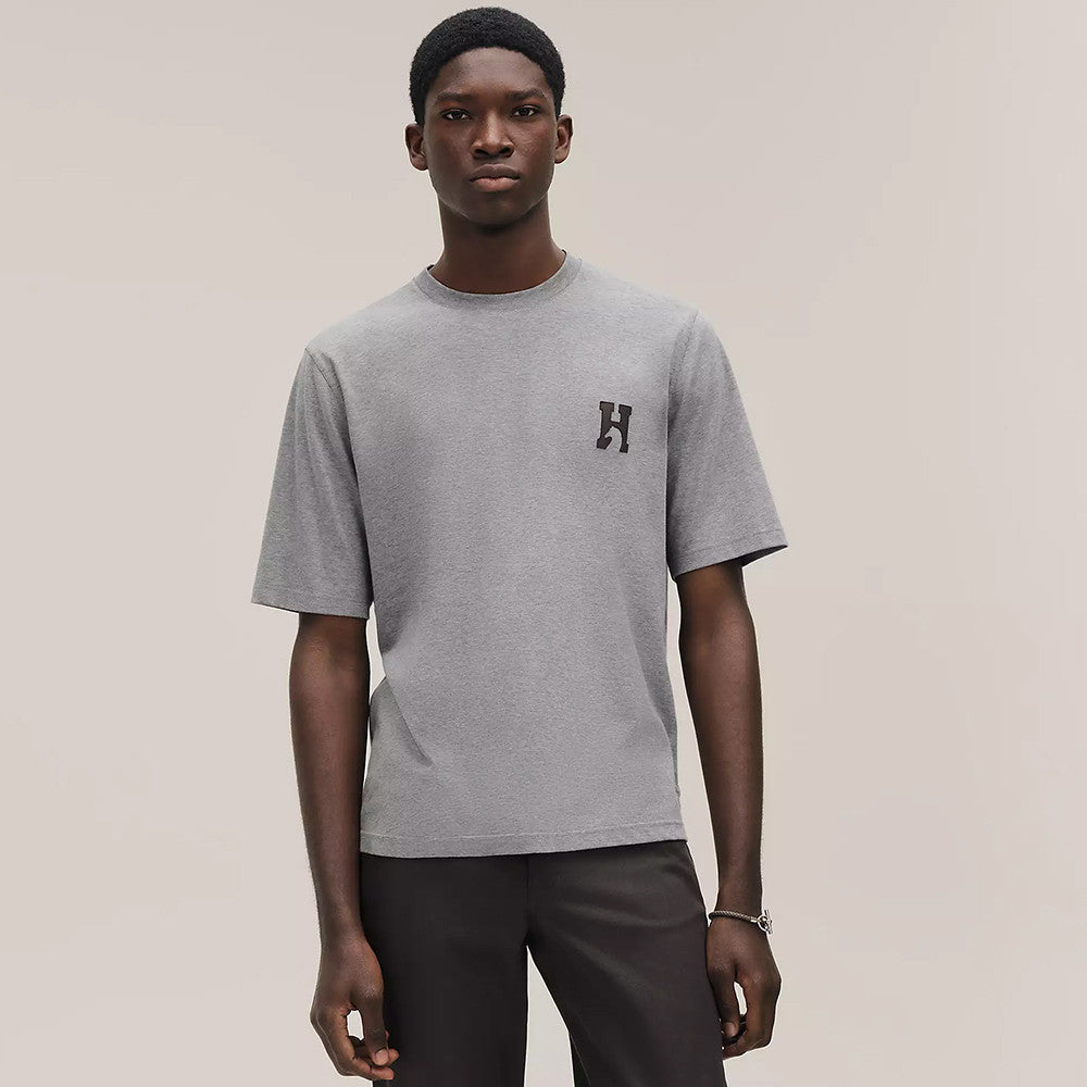 Hermès H Cheval T-shirt with Leather Detail #375796