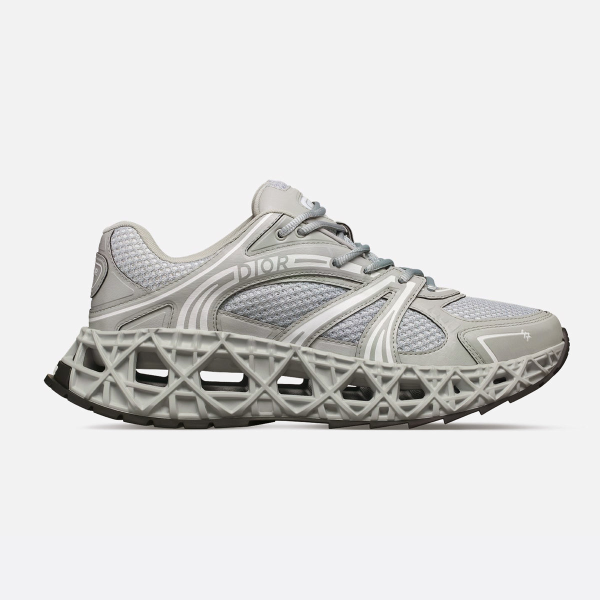 Dior Men's B35 Nxxt Sneakers Four Seasons Solid Color Round Head Lace-Up Low Casual Shoes Openwork Checkered Sole #81269