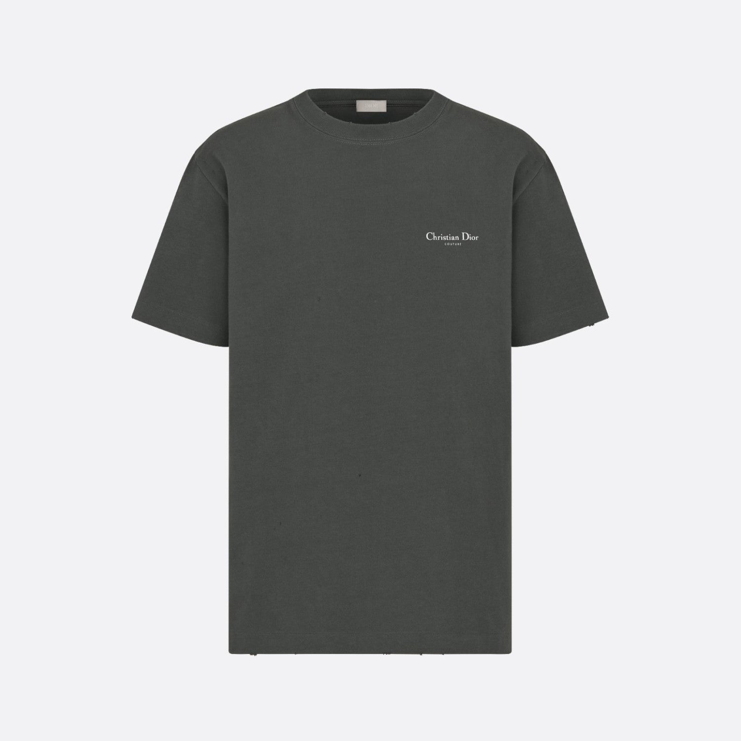 Dior Men's Summer Solid Color Floral Pattern Letter Print Round Neck Cotton Short Sleeve T-Shirt #76737