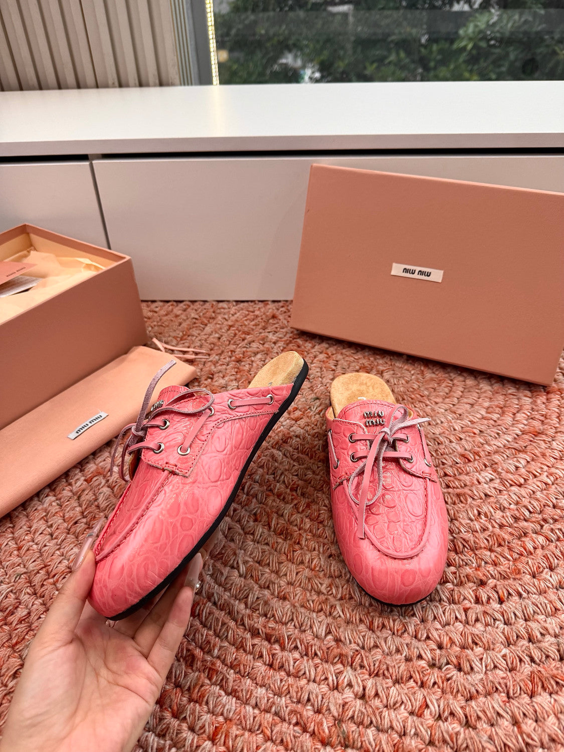 MiuMiu Mesh Mary Jane Shoes #383828
