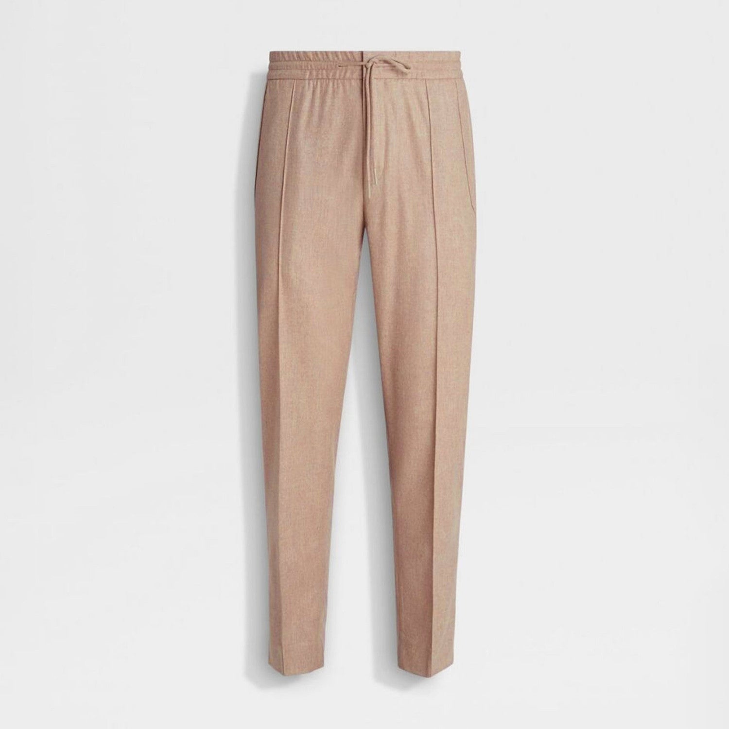 Ermenegildo Zegna Men's Fall/Winter Wool Blend Solid Color Mid-Rise Casual Straight-Leg Drawstring Sweatpants Ngvp #2517