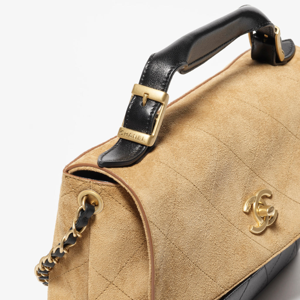 Chanel Women's Fashion Classic Suede Color Block Chain Handbag Tote Crossbody Bag Bags AS5637-B20827-U1536 #79236