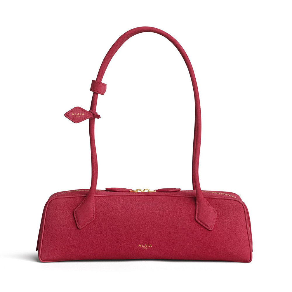 Alaïa Raspberry Le Teckel Medium Bag in Nubuck #320545