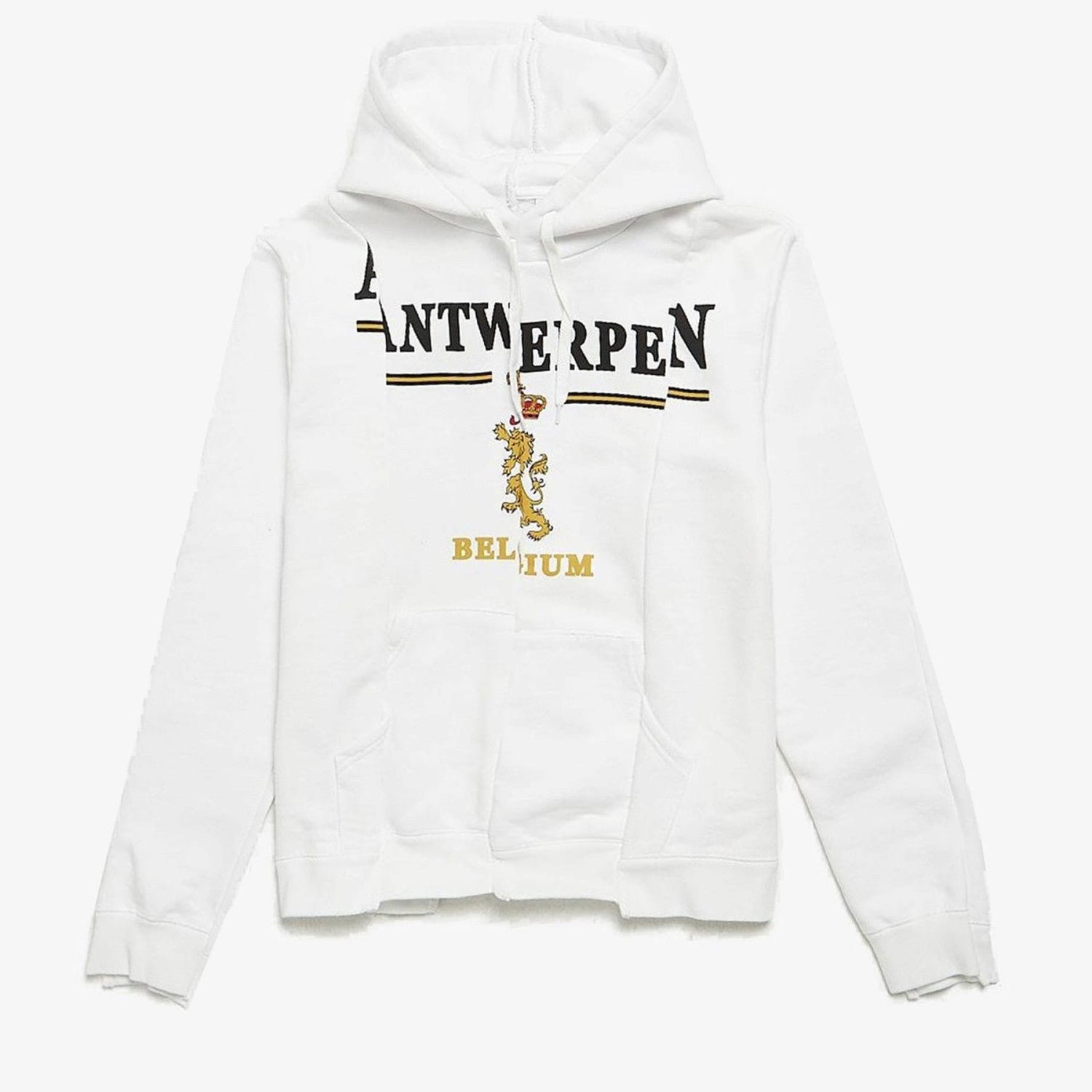 Vetements Men's Autumn And Winter Letter Misplaced Embroidery Deconstructed Sweatshirt Red Black And White Zipper Hooded Long Sleeve Loose Sweatshirt Ngvp #2456